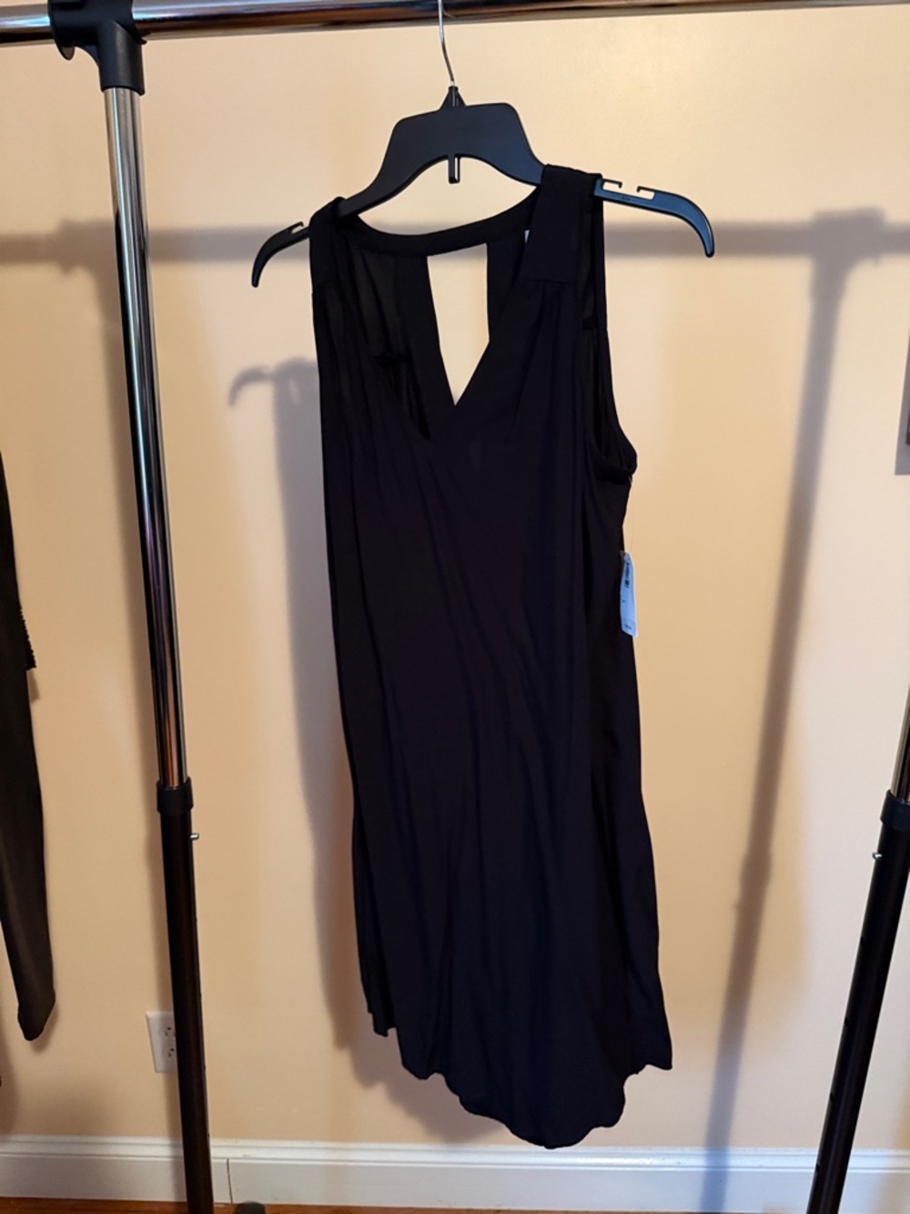 Old Navy Black Sleeveless V-Neck Tank Dress
